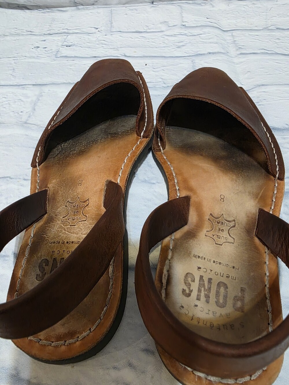 Women’s Brown Leather Slingback Sandals – Classic Open-Toe Style - Picture 8 of 10